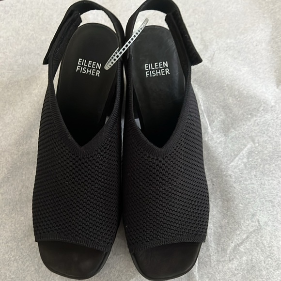 Eileen Fisher Cue Stretch Knit Sandals - Picture 8 of 9